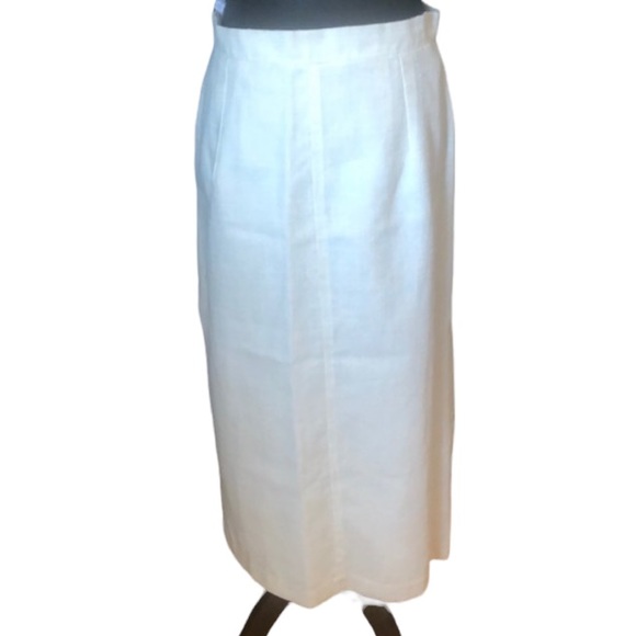 VINTAGE off white midi skirt size medium - Picture 2 of 13
